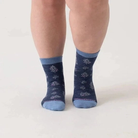 Wide Open Women's Foliage Lightweight Micro Crew Sock