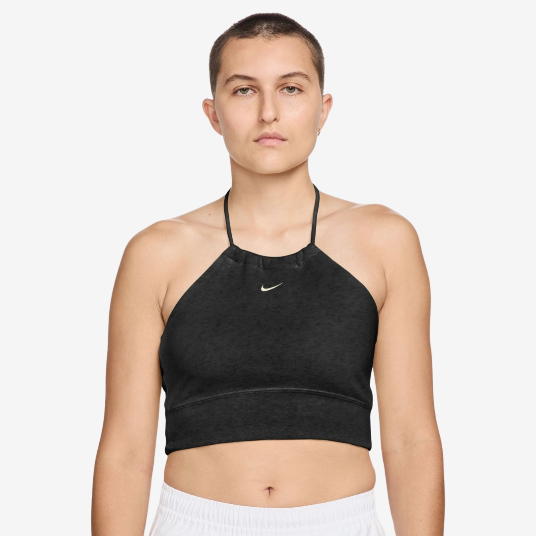 womens nike sportswear chill terry top (black)